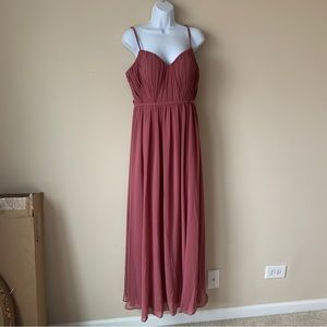 NWOT Azazie Zuma Desert Rose Bridesmaid Dress Size A10 - Length Altered.